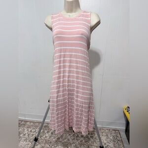 Time and Tru Pink and White Striped Top